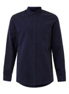 Topman Mens Blue Black And Navy Oxford Shirt