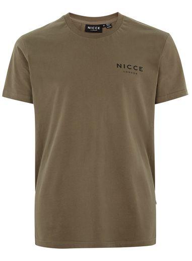 Topman Mens Nicce Khaki Logo T-shirt