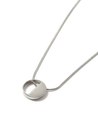 Topman Mens Silver Look Semi Split Circle Necklace*