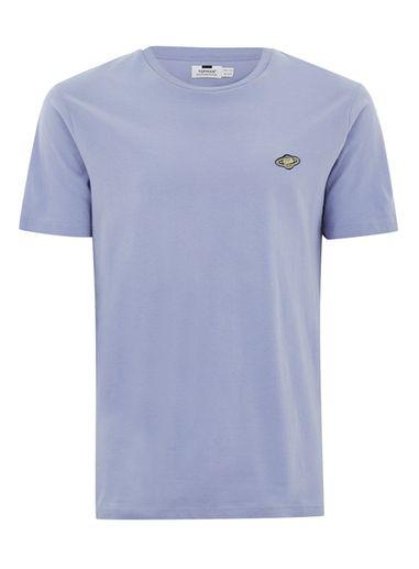 Topman Mens Purple Lilac Saturn Badge T-shirt
