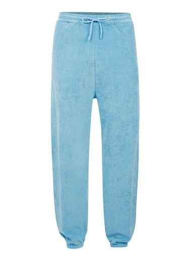 Topman Mens Nasir Mazhar X Topman Blue Towelling Joggers