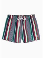 Topman Mens Multicoloured Stripe Swim Shorts