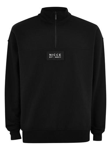 Topman Mens Nicce Black Drop Shoulder Track Top