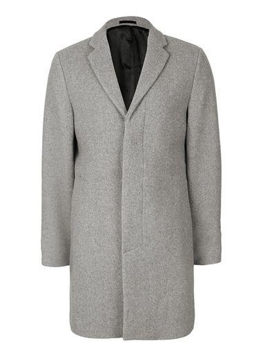 Topman Mens Selected Homme Grey Wool Blend Coat