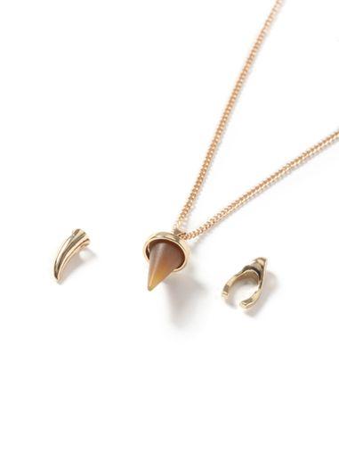 Topman Mens Gold. Gold Look Interchangeable Pendant Necklace*