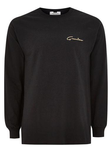 Topman Mens Black 'gracias' T-shirt