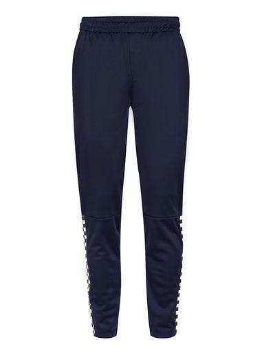 Topman Mens Navy Check Taping Track Joggers