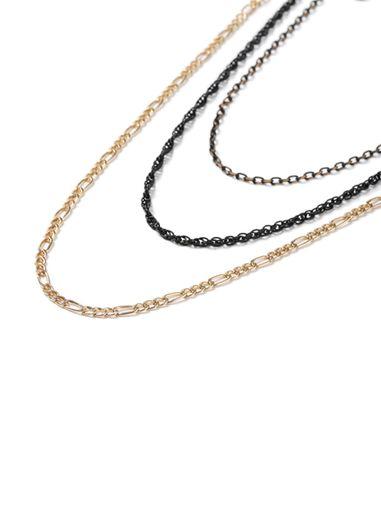 Topman Mens Grey Mixed Chain Necklace*