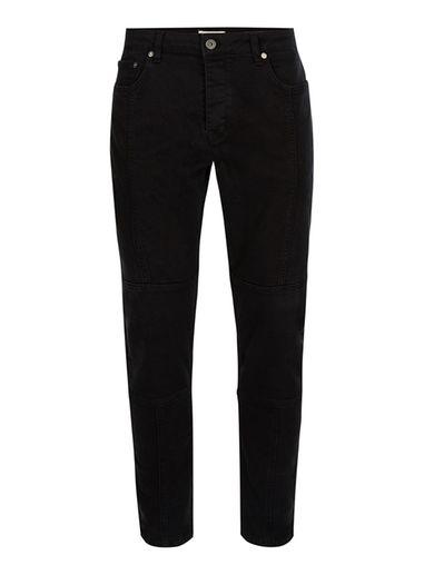 Topman Mens Black Panelled Stretch Skinny Jeans