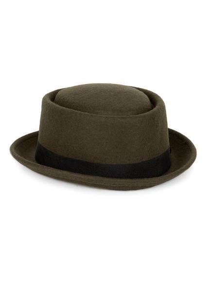 Topman Mens Green Khaki Pork Pie Hat