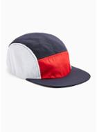Topman Mens Multi Red, White And Navy 5 Panel Cap
