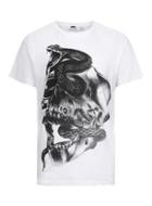 Topman Mens White Skull Print T-shirt