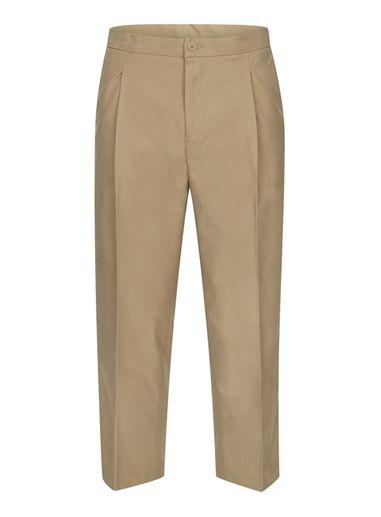 Topman Mens Brown Stone Wide Leg Cropped Pants