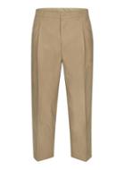 Topman Mens Brown Stone Wide Leg Cropped Pants