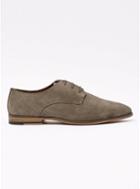 Topman Mens Grey Suede 'nova' Derby Shoes