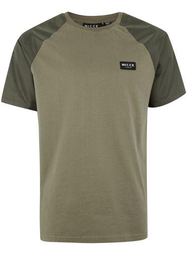 Topman Mens Khaki Nicce Contrast Short Sleeve T-shirt