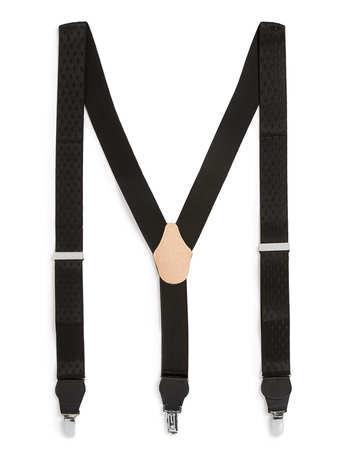 Topman Black Textured Suspenders