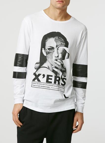 Topman Mens Systvm Reform White Long Sleeve T-shirt