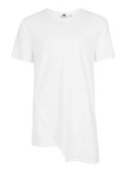 Topman Mens Cream Off White Cut And Sew Longline T-shirt