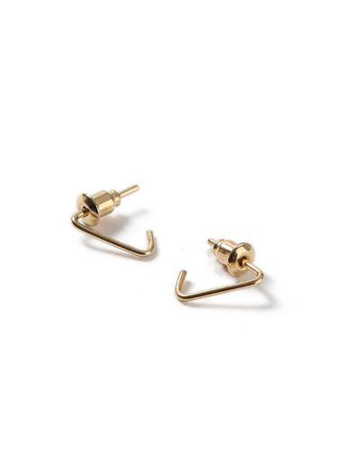 Topman Mens Gold Look Triangle Hoop Earrings*