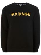 Topman Mens Black Criminal Damage 'savage' Sweatshirt