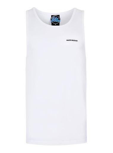 Topman Mens Nasir Mazhar X Topman White And Black Logo Tank Top