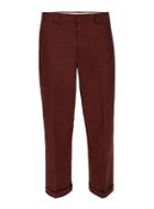 Topman Mens Red Burgundy Twill Slim Fit Smart Pants