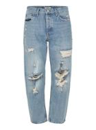 Topman Mens Blue Light Wash Original Ripped Jeans