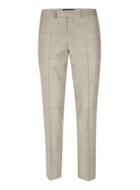 Topman Mens Brown Stone Window Check Skinny Fit Suit Pants