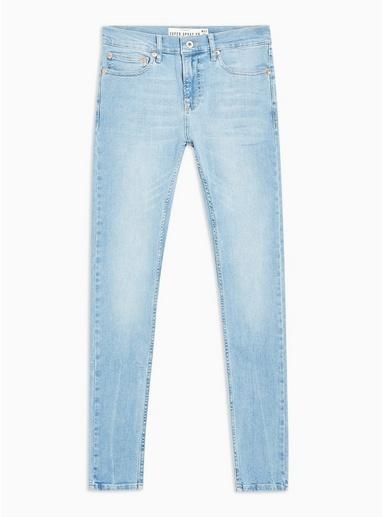 Topman Mens Stonewash Light Wash Super Spray On Jeans