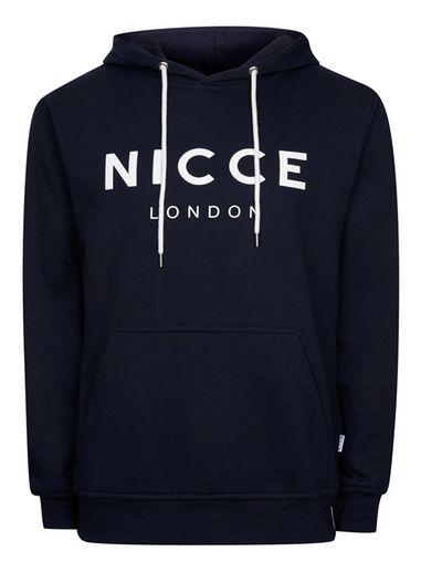 Topman Mens Nicce Navy Logo Hoodie