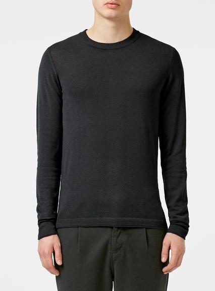 Topman Mens Mid Grey Slate Crew Neck Sweater