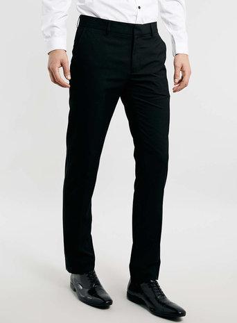 Topman Mens Black Skinny Trousers