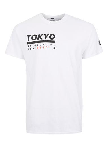 Topman Mens White Tokyo Print T-shirt