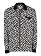 Topman Mens Black Domino Revere Long Sleeve Shirt