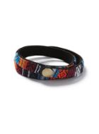 Topman Mens Multi Patterned Popper Wrap Bracelet*