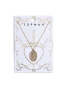 Topman Mens Gold Oval Necklace*