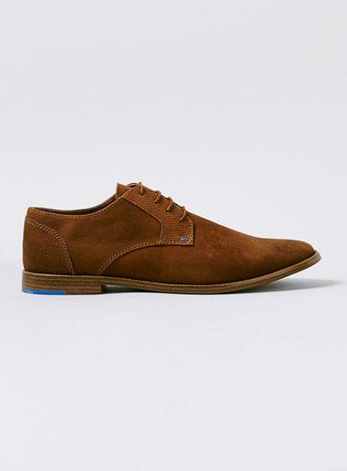 Topman Mens Brown Tan Faux Suede Desert Shoes