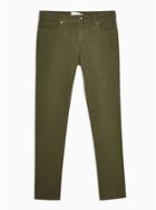 Topman Mens Khaki Spray On Chinos