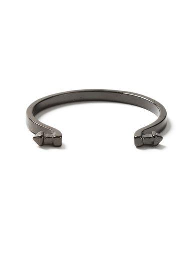 Topman Mens Silver Gunmetal Look Chunky Cuff Bracelet*
