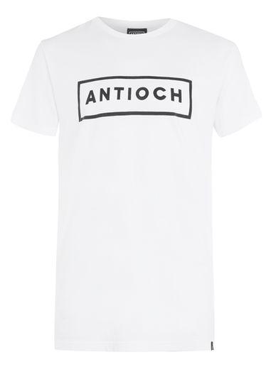 Topman Mens Black Antioch White Rectangle Logo T Shirt*