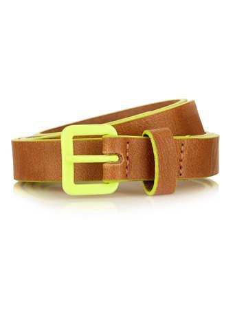 Topman Yellow And Tan Belt