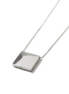 Topman Mens Silver Look Clean Square Pendant Necklace*