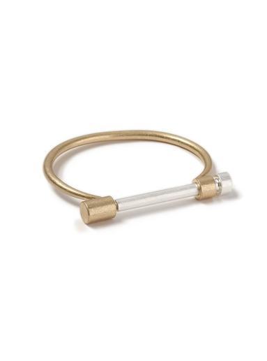 Topman Mens Grey Gold Bolt Bracelet*