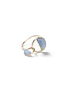 Topman Mens Gold Look And Blue Circle Link Ring*
