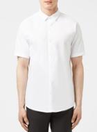 Topman Mens White Oxford Short Sleeve Formal Shirt