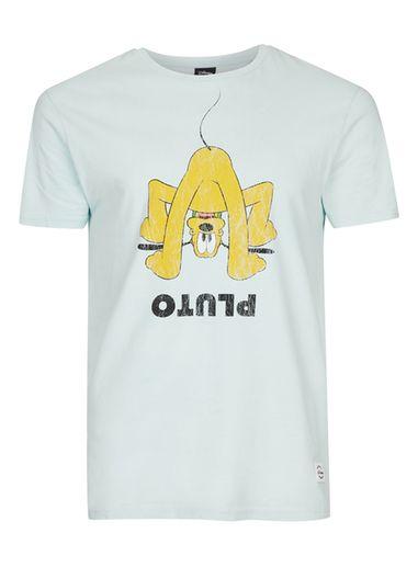 Topman Mens Blue Pluto T-shirt