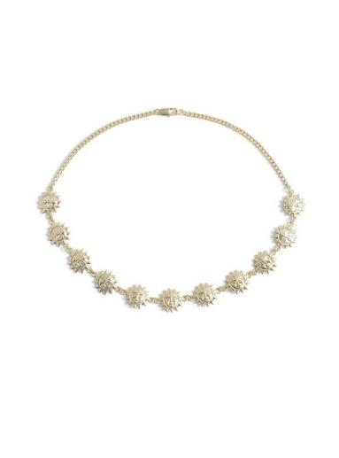 Topman Mens Gold Sun Charm Choker*