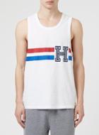 Topman Mens Hilfiger Denim White Stripe Tank Top