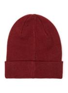 Topman Mens Green Selected Homme Red And Black Twist Beanie Hat